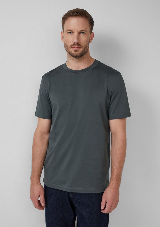 s.Oliver BLACK LABEL Kurzarmshirt T-Shirt aus Edeljersey mit Crew Neck von s.Oliver BLACK LABEL
