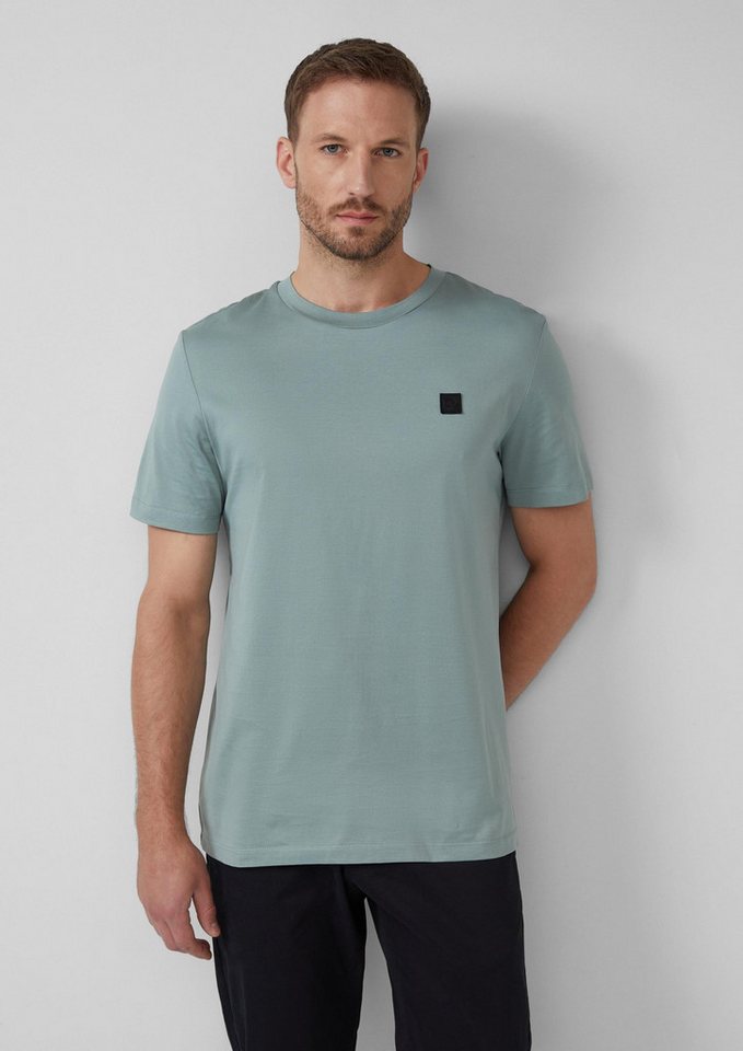 s.Oliver Kurzarmshirt T-Shirt T-Shirt aus Edeljersey mit Label-Patch von s.Oliver