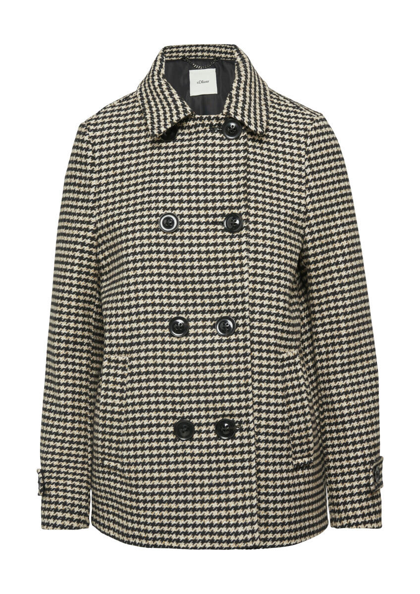 s.Oliver BLACK LABEL - Kurzer Mantel braun/schwarz - Gr. - 46 von s.Oliver BLACK LABEL