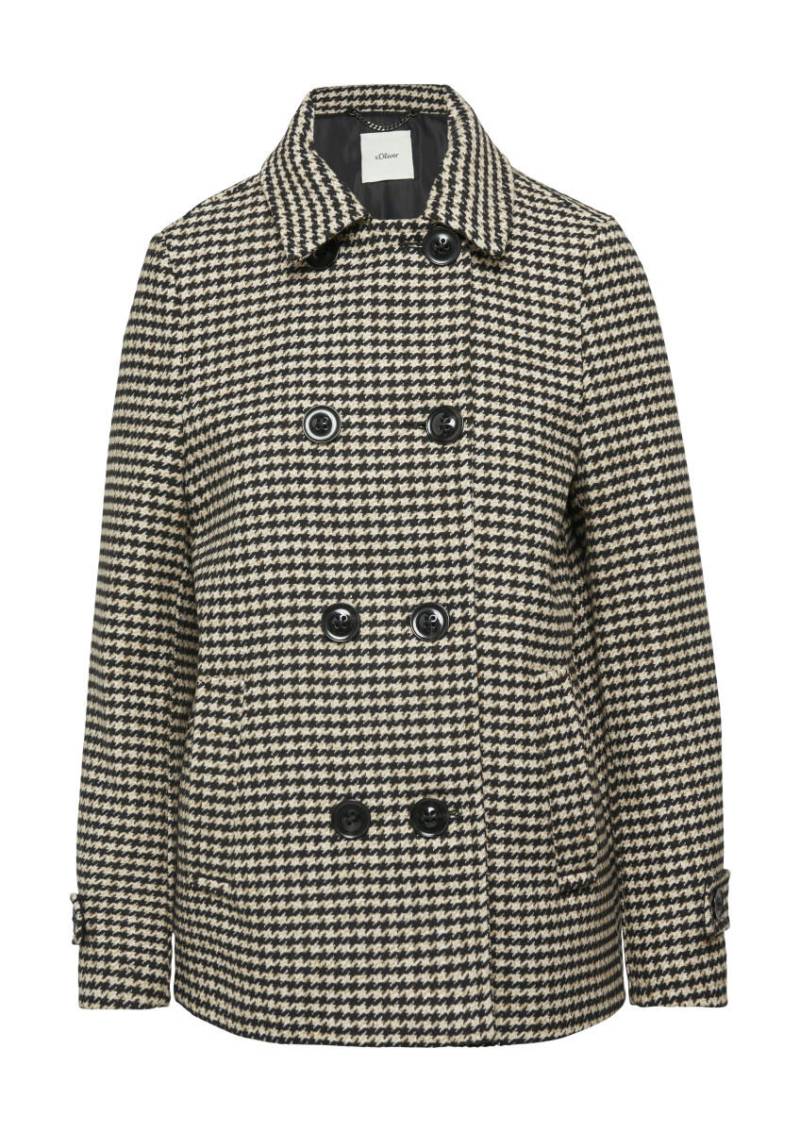 s.Oliver BLACK LABEL - Kurzer Mantel braun/schwarz - Gr. - 46 von s.Oliver BLACK LABEL