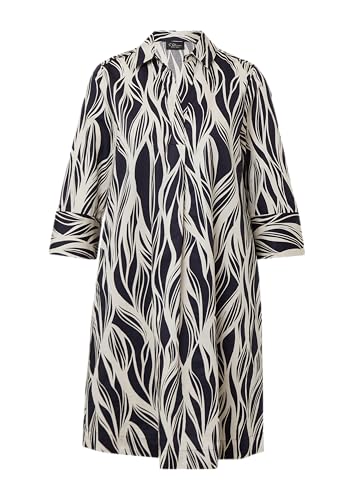 s.Oliver BLACK LABEL Kurzes Popeline-Kleid mit Print und Knopfleiste Navy 42 von s.Oliver BLACK LABEL