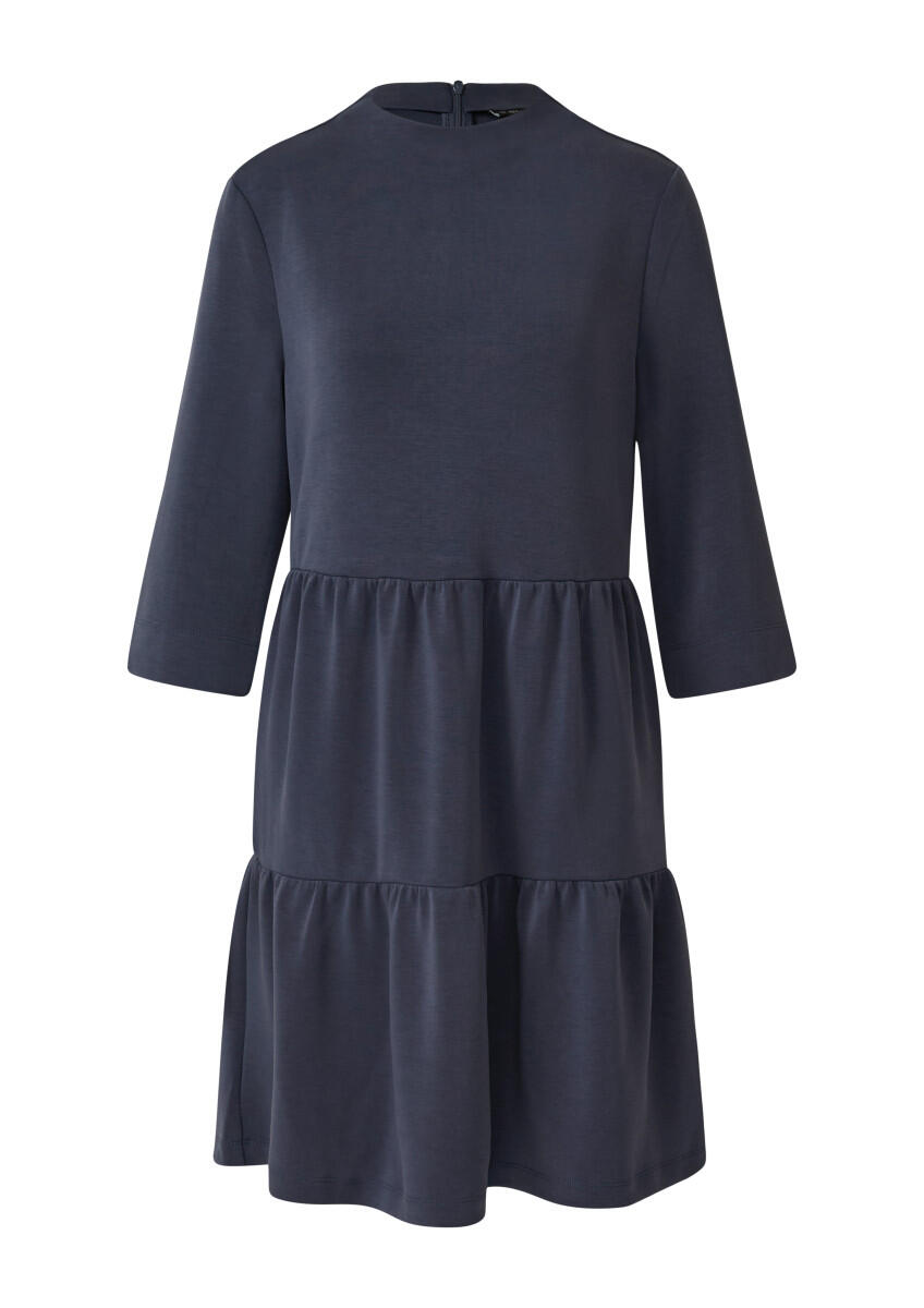 s.Oliver BLACK LABEL - Kurzes Stufen-Kleid aus Scuba blau - Gr. - 34 von s.Oliver BLACK LABEL