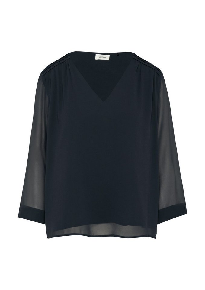 s.Oliver BLACK LABEL Langarmbluse - Bluse Halb-Arm - festliche Bluse Damen von s.Oliver BLACK LABEL