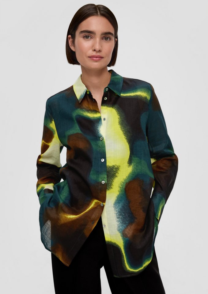 s.Oliver BLACK LABEL Langarmbluse Bluse aus Ramiemix von s.Oliver BLACK LABEL