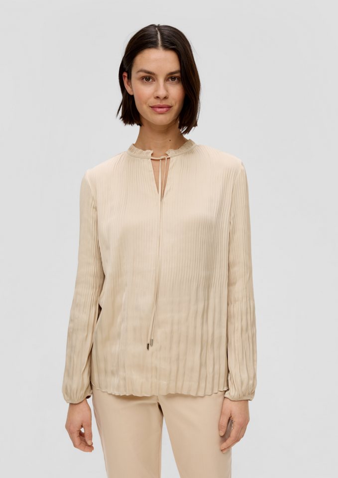 s.Oliver BLACK LABEL Langarmbluse Bluse mit Plissée-Struktur von s.Oliver BLACK LABEL