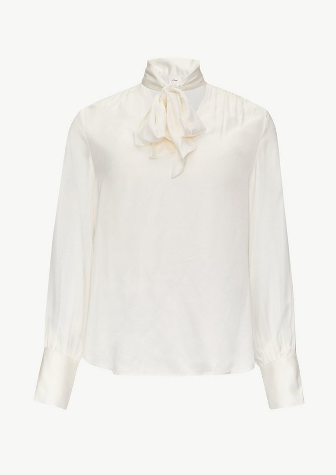 s.Oliver BLACK LABEL Langarmbluse Satinbluse mit Schluppe Schleife von s.Oliver BLACK LABEL