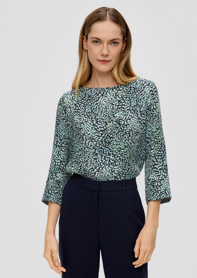 s.Oliver BLACK LABEL Langarmbluse Bluse mit seitlich geschlitztem Saum von s.Oliver BLACK LABEL