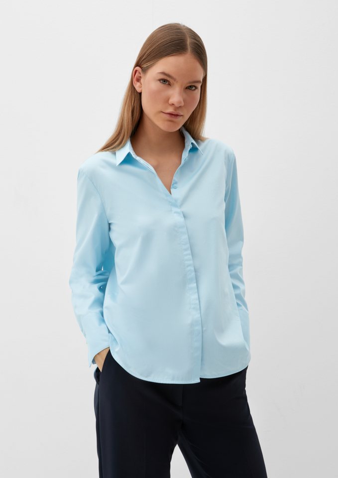s.Oliver BLACK LABEL Langarmbluse Bluse mit verdeckter Knopfleiste von s.Oliver BLACK LABEL