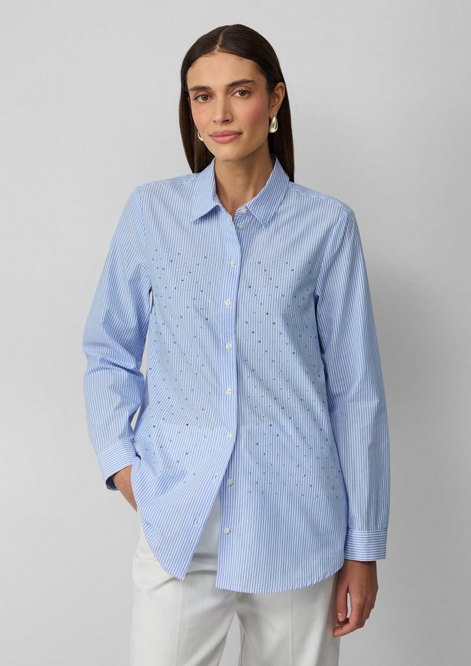 s.Oliver Langarmbluse Bluse Gestreifte Hemdbluse mit Strasssteinen s.Oliver Langarmbluse Bluse Gestreifte Hemdbluse mit Strasssteinen von s.Oliver
