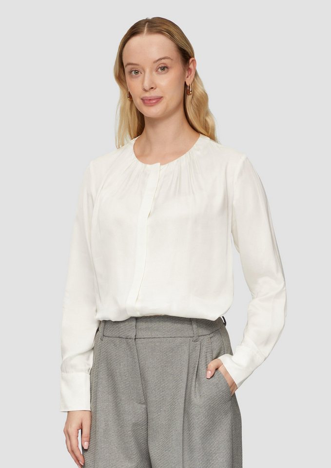 s.Oliver BLACK LABEL Langarmbluse Elegante Bluse mit verdeckter Knopfleiste von s.Oliver BLACK LABEL