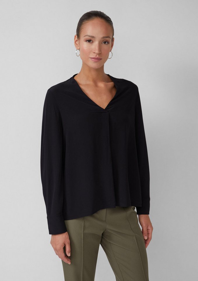 s.Oliver BLACK LABEL Langarmbluse Semitransparente Tunika-Bluse aus Viskose s.Oliver BLACK LABEL Langarmbluse Semitransparente Tunika-Bluse aus Viskose von s.Oliver BLACK LABEL