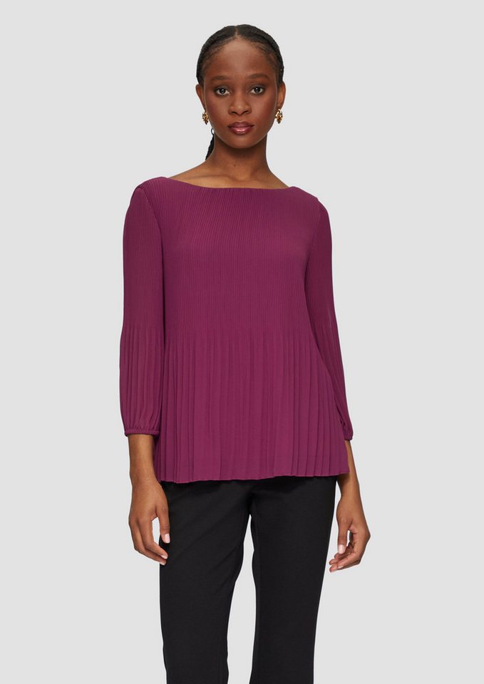 s.Oliver BLACK LABEL Langarmbluse Plissierte Chiffonbluse von s.Oliver BLACK LABEL