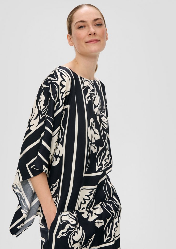 s.Oliver BLACK LABEL Langarmbluse Satinbluse mit überschnittenen Schultern von s.Oliver BLACK LABEL