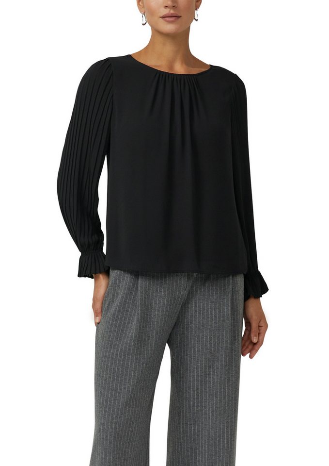 s.Oliver BLACK LABEL Langarmbluse mit gerafften Armen von s.Oliver BLACK LABEL