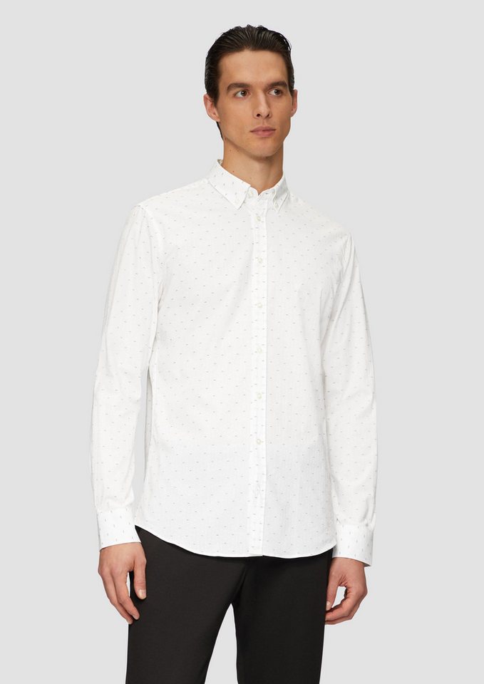 s.Oliver BLACK LABEL Langarmhemd Tailored Fit: Button-Down-Hemd aus Baumwollstretch von s.Oliver BLACK LABEL