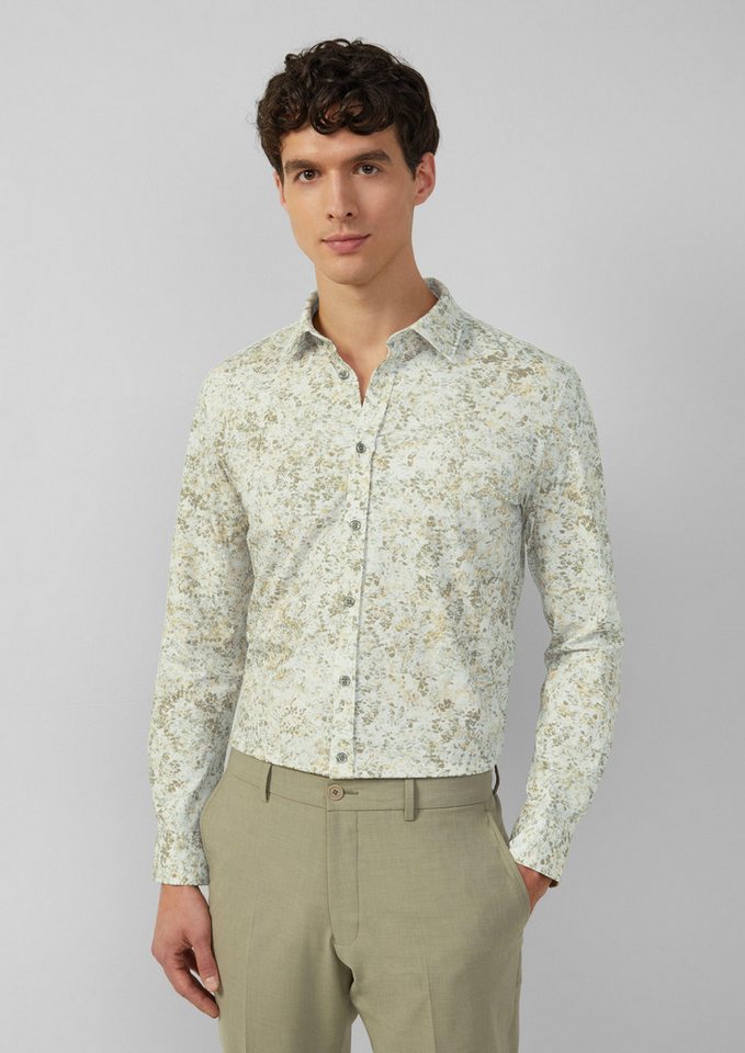 s.Oliver BLACK LABEL Langarmhemd Tailored Fit: Gemustertes Hemd aus Baumwollstretch von s.Oliver BLACK LABEL