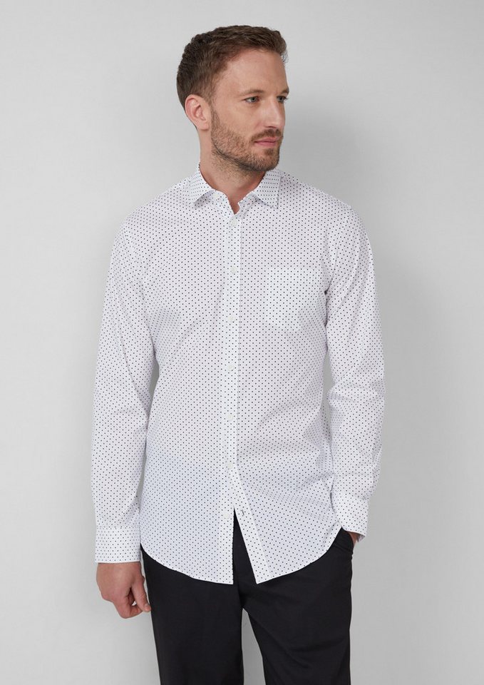 s.Oliver BLACK LABEL Langarmhemd Tailored Fit: Langarmhemd mit All-over-Print s.Oliver BLACK LABEL Langarmhemd Tailored Fit: Langarmhemd mit All-over-Print von s.Oliver BLACK LABEL