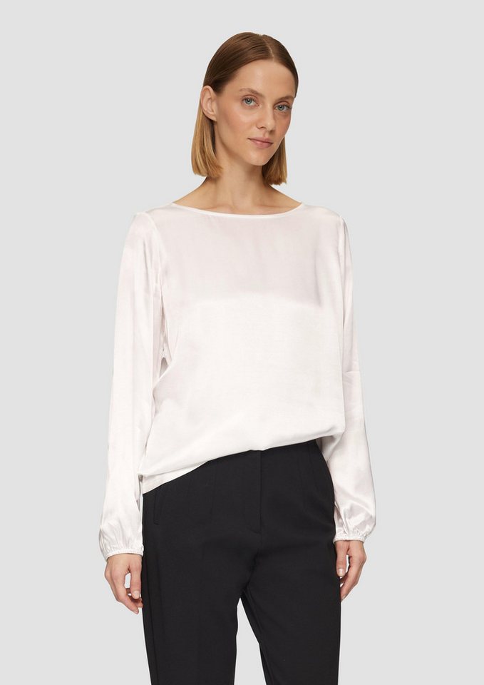 s.Oliver BLACK LABEL Langarmshirt Satiniertes Blusenshirt aus Viskose von s.Oliver BLACK LABEL