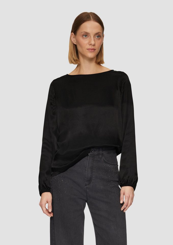 s.Oliver BLACK LABEL Langarmshirt Satiniertes Blusenshirt aus Viskose von s.Oliver BLACK LABEL