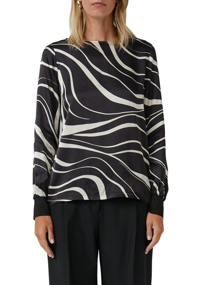 s.Oliver BLACK LABEL Langarmshirt mit All-Over Print von s.Oliver BLACK LABEL