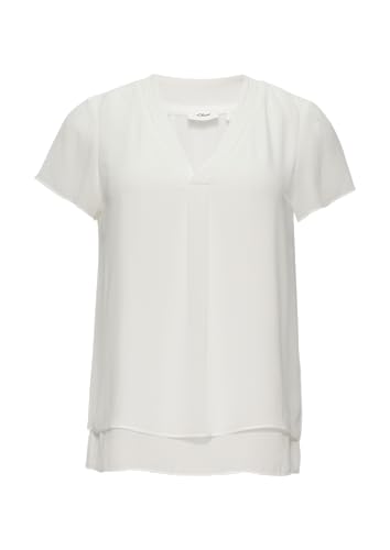s.Oliver BLACK LABEL Layering-Bluse aus Chiffon Ecru 42 von s.Oliver BLACK LABEL