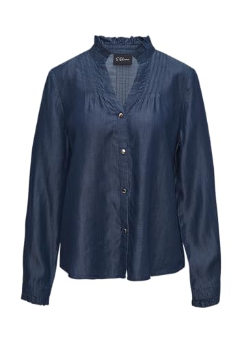 s.Oliver BLACK LABEL Leichte Bluse aus Lyocell-Denim mit Rüschen und Biesen blau 36 s.Oliver BLACK LABEL Leichte Bluse aus Lyocell-Denim mit Rüschen und Biesen blau 36 von s.Oliver BLACK LABEL