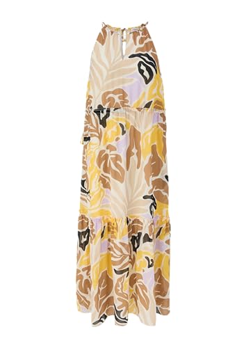 s.Oliver BLACK LABEL Leichtes Maxikleid aus Chiffon mit Volants Ecru 42 von s.Oliver BLACK LABEL