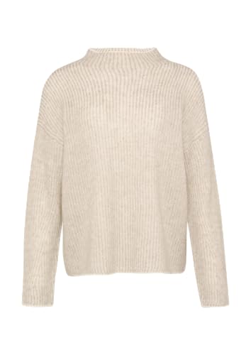 s.Oliver BLACK LABEL Lockerer Rippstrickpullover aus Alpakamix Sandstein 48 von s.Oliver BLACK LABEL