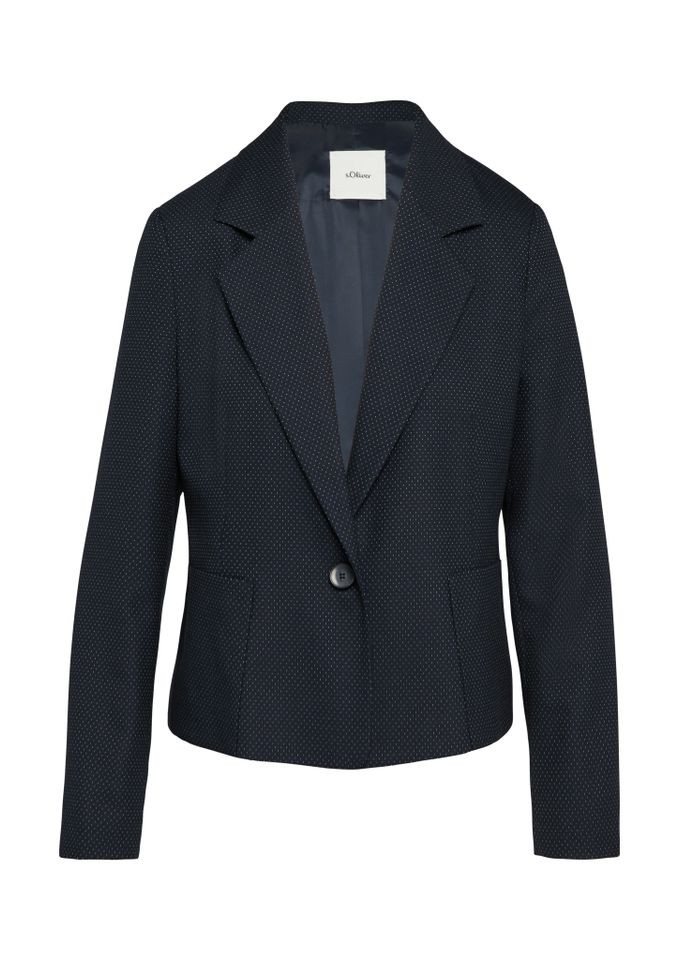 s.Oliver BLACK LABEL Longblazer - Damen-Blazer mit feinem Punktmuster im klassischen Stil von s.Oliver BLACK LABEL
