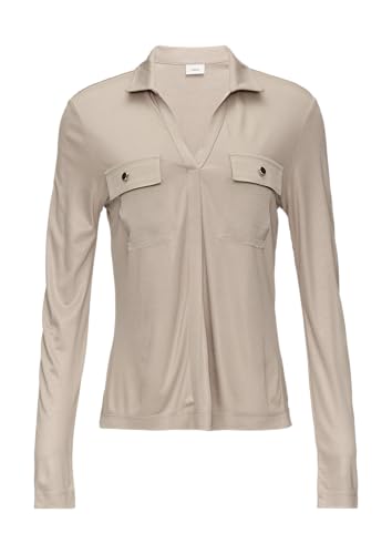 s.Oliver BLACK LABEL Longsleeve aus Viskose beige 44 von s.Oliver BLACK LABEL