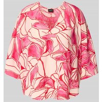 s.Oliver BLACK LABEL Loose Fit Blusenshirt mit Schmuckperlen in Pink, Größe 48 von s.Oliver BLACK LABEL
