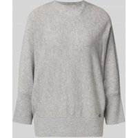 s.Oliver BLACK LABEL Loose Fit Pullover aus Woll-Kaschmir-Mix in Hellgrau, Größe 42 von s.Oliver BLACK LABEL