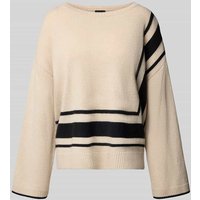 s.Oliver BLACK LABEL Loose Fit Strickpullover aus Woll-Mix in Beige, Größe XL von s.Oliver BLACK LABEL