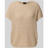 s.Oliver BLACK LABEL Loose Fit Strickpullunder mit überschnittenen Schultern in Sand, Größe L von s.Oliver BLACK LABEL