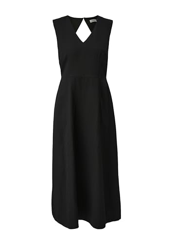 s.Oliver Damen 2148112 Maxi Kleid aus Leinenmix Maxi Kleid aus Leinenmix, schwarz_9999, 42 von s.Oliver