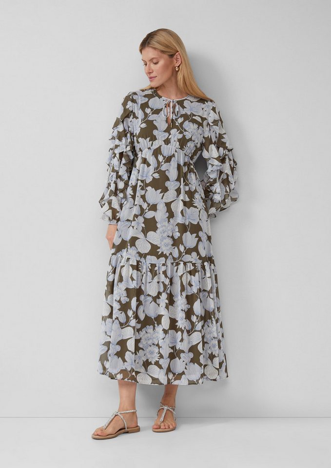 s.Oliver BLACK LABEL Maxikleid Maxikleid mit Volants und All-over-Print von s.Oliver BLACK LABEL