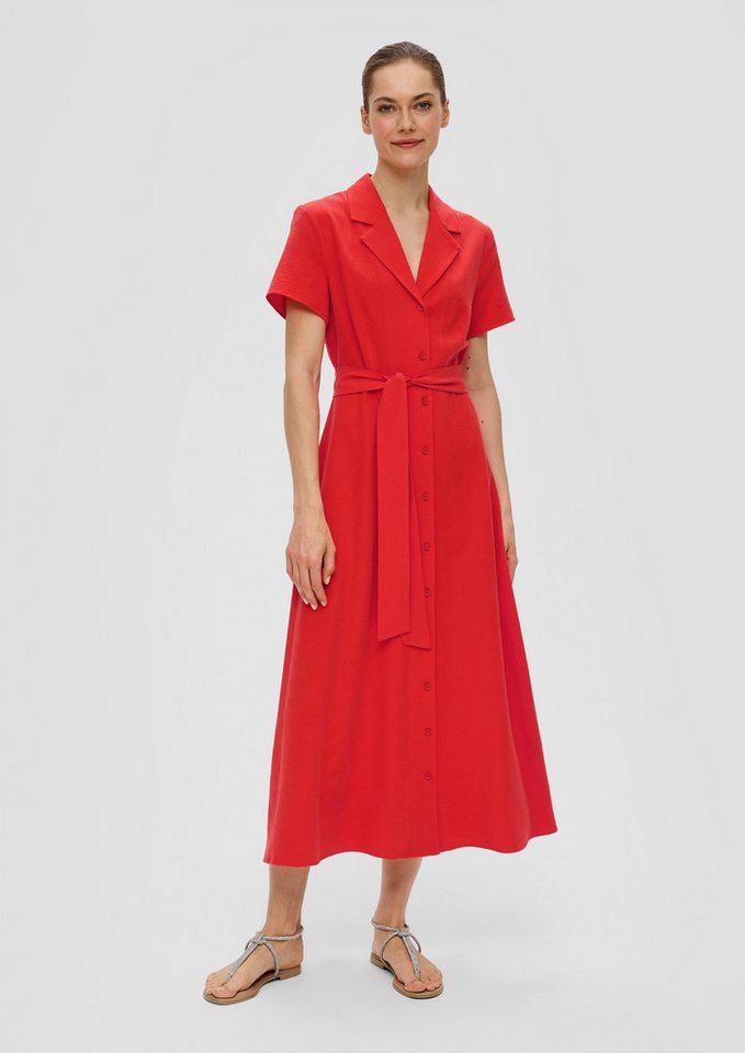 s.Oliver BLACK LABEL Maxikleid Kurzarmkleid mit Bindeband von s.Oliver BLACK LABEL