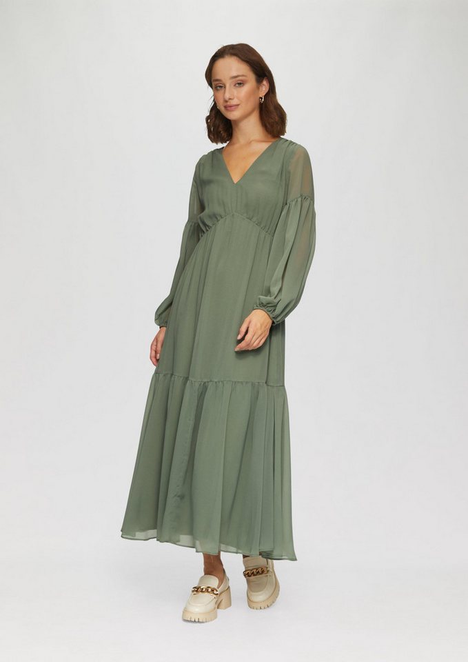 s.Oliver Maxikleid Kleid Langes Chiffonkleid im Boho-Stil (1-tlg) von s.Oliver