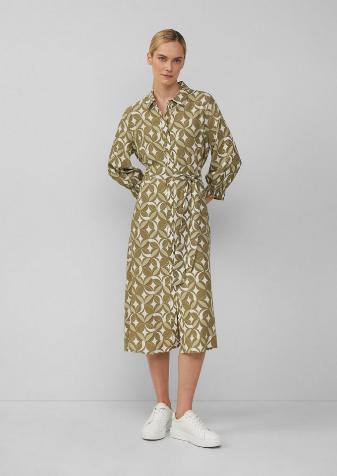 s.Oliver BLACK LABEL Maxikleid Langes Viskosekleid mit All-over-Print und Bindegürtel von s.Oliver BLACK LABEL