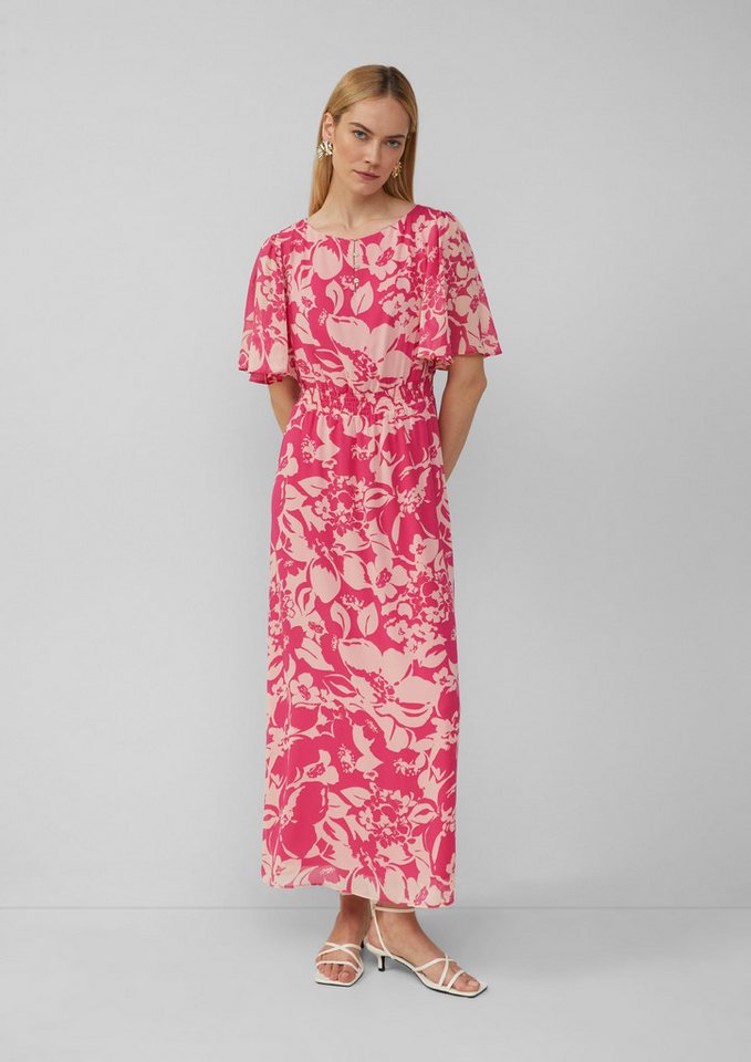 s.Oliver BLACK LABEL Maxikleid Maxikleid aus Chiffon mit Print Smok-Detail von s.Oliver BLACK LABEL