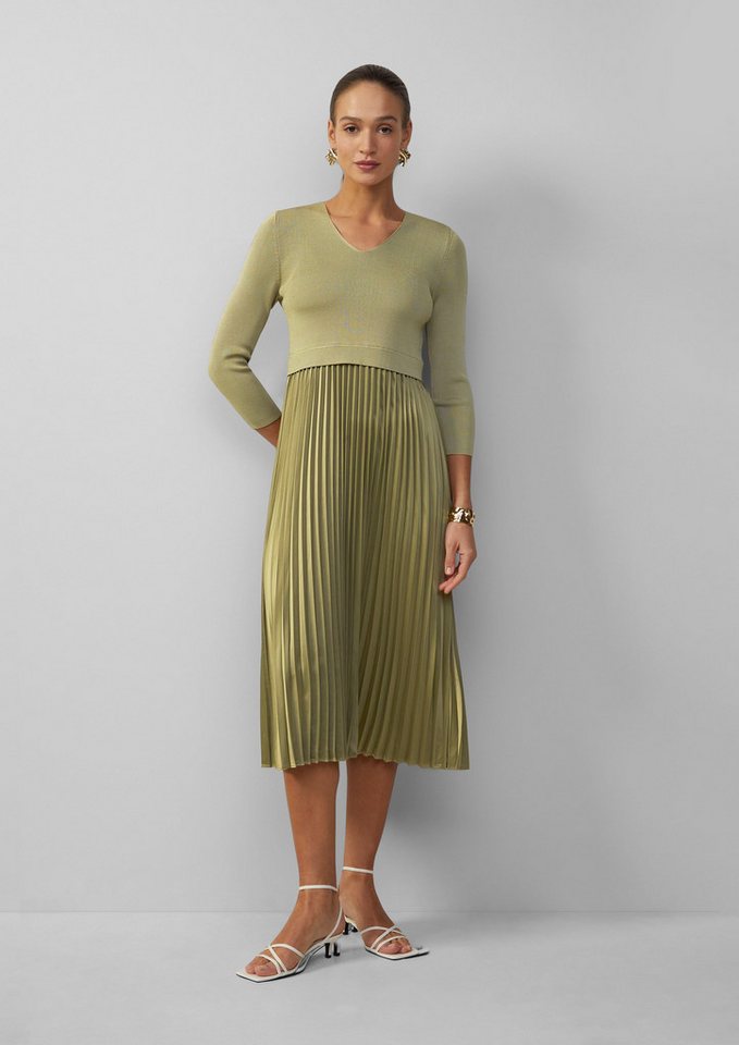 s.Oliver BLACK LABEL Maxikleid Midikleid mit plissiertem Rock von s.Oliver BLACK LABEL