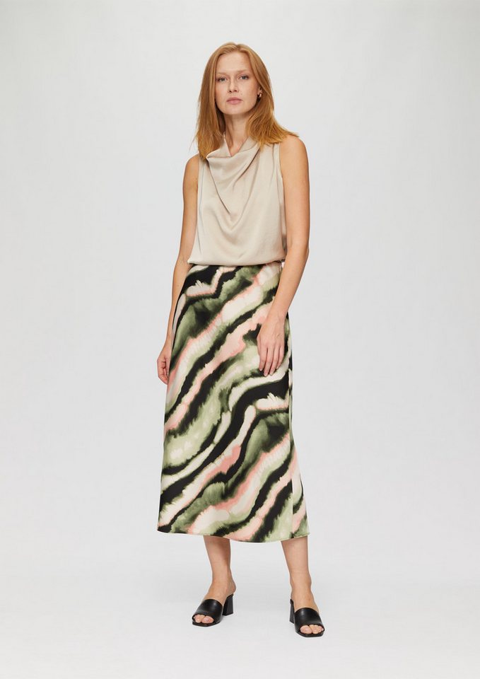 s.Oliver BLACK LABEL Maxirock Satin-Rock mit elastischem Bund und All-over-Print s.Oliver BLACK LABEL Maxirock Satin-Rock mit elastischem Bund und All-over-Print von s.Oliver BLACK LABEL
