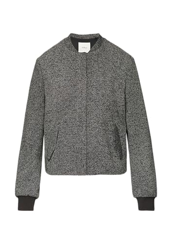 s.Oliver BLACK LABEL Melierter Blouson mit Druckknöpfen schwarz 40 von s.Oliver BLACK LABEL