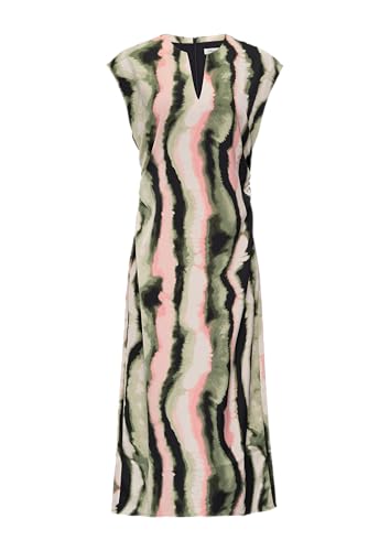 s.Oliver BLACK LABEL Midi-Satinkleid mit V-Ausschnitt und seitlicher Raffung Navy 40 von s.Oliver BLACK LABEL