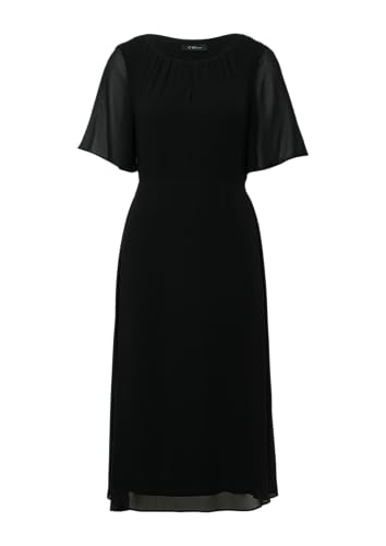 s.Oliver BLACK LABEL Midikleid aus Chiffon mit kurzen Ärmeln und blickdichtem Futter schwarz 40 s.Oliver BLACK LABEL Midikleid aus Chiffon mit kurzen Ärmeln und blickdichtem Futter schwarz 40 von s.Oliver BLACK LABEL