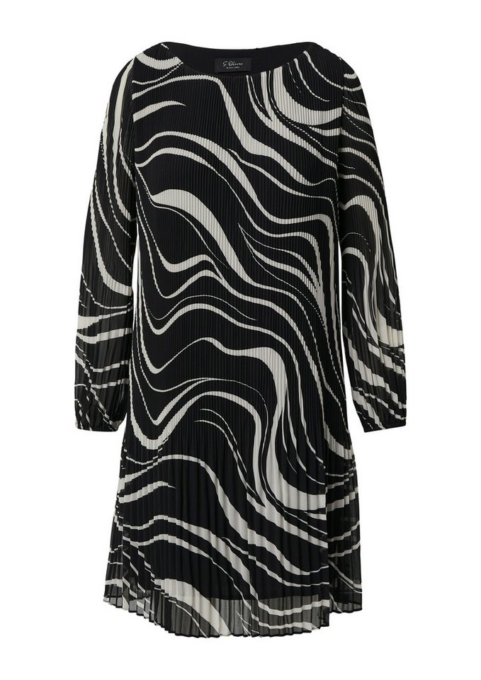 s.Oliver BLACK LABEL Midikleid s.Oliver – Plissiertes Chiffonkleid mit All?over?Print feine Plissée-Effekt von s.Oliver BLACK LABEL