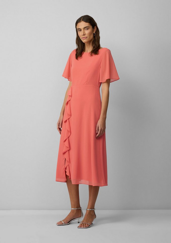 s.Oliver BLACK LABEL Minikleid Chiffonkleid mit Volants und U-Boot-Ausschnitt von s.Oliver BLACK LABEL