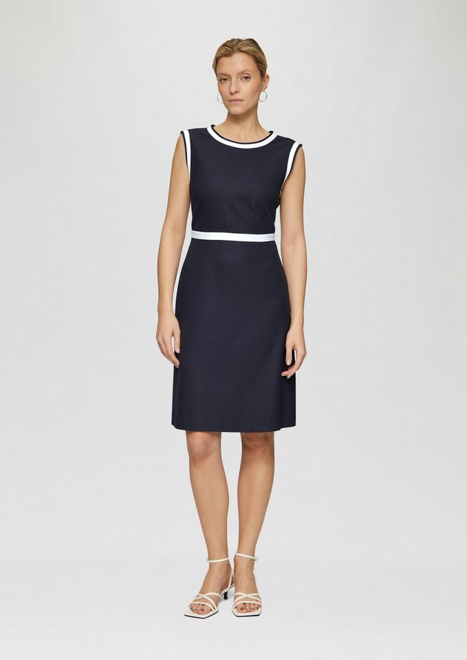 s.Oliver BLACK LABEL Minikleid Fein gepunktetes Etuikleid mit Kontrast-Detail von s.Oliver BLACK LABEL