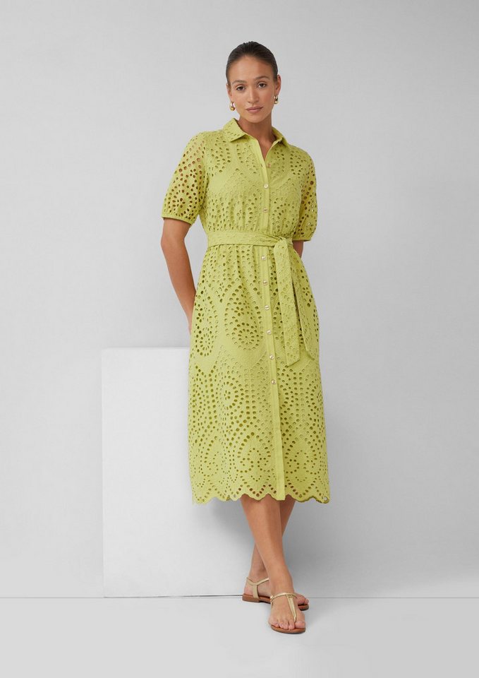 s.Oliver BLACK LABEL Minikleid Hemdblusenkleid in Midilänge aus Lochstickerei von s.Oliver BLACK LABEL