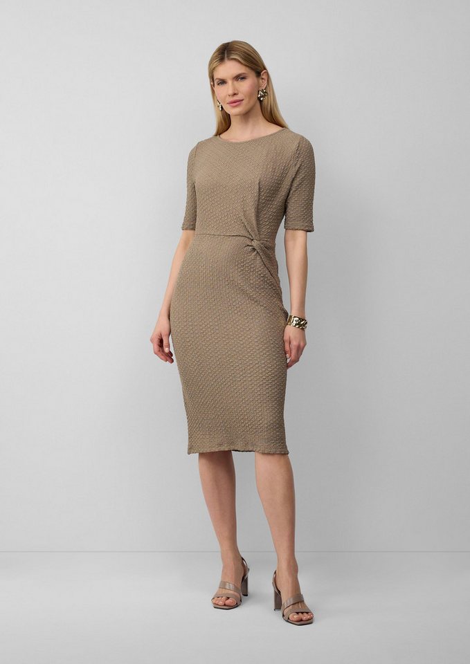 s.Oliver Midikleid Kleid Strukturiertes Jersey-Etuikleid mit Knotendetail von s.Oliver